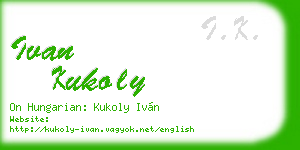 ivan kukoly business card